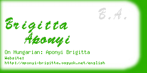 brigitta aponyi business card